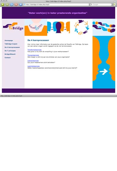 Screenshot website ToBridge.nl